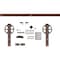 Ekena Millwork Premium Wagon Wheel Strap Barn Door Hardware Set w/ 7' Track for 2 1/4" Doors, Copper Vein GB600157HWCV - alternate 2